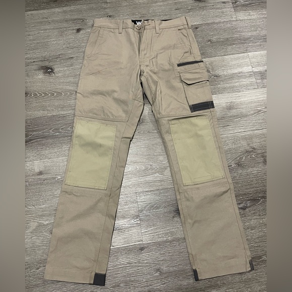 FXD work pants. Tan color dark grey and neon green. Size 32 waist - Picture 2 of 12